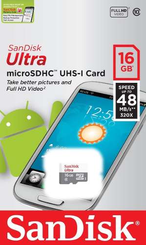 Memoria Sandisk 16gb Ultra Micro Sdhc Class 10 Tf Uhs-1