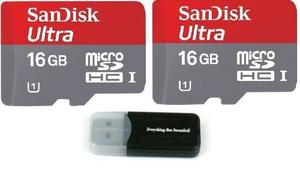 Micro Sd Sdhc Micro Sd Tarjeta De Memoria 16gb 16g (dos Pac