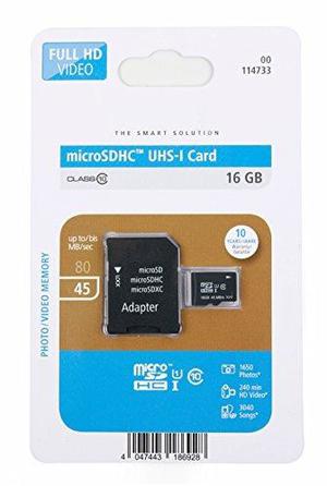 Tarjeta De Memoria Microsdhc Class 10 Uhs-i De 16 Gb (con A