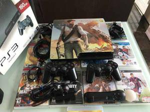 Play 3 Uncharted +2 Controles+move+13 Juegos