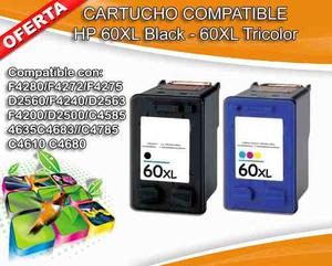 Cartucho Hp 60xl !combo! Black/tricolor 