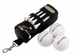 Kit De Golf Portable 3 Pelotas Y 4 Tees Funda Con Cierre