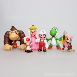 Super Mario Bros Dixie Kong Colección X 6 Figuras