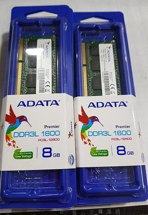MEMORIA PARA PORTATIL DE 8 GIGAS DDR3L NUEVAS MARCA ADATA