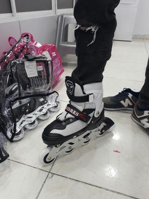 Patines Viene Rodillera Y Casco Maleta