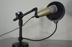 Micrófono de Condensador USB base graduable Anti pop