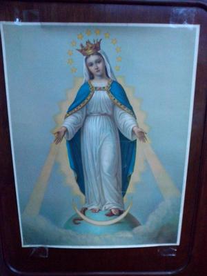 Virgen en Lamina Postal Impresa En Alemania 