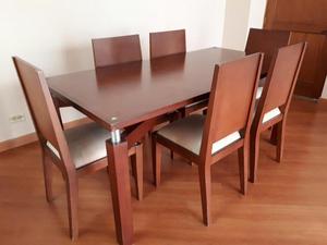 Comedor de madera 6 puestos