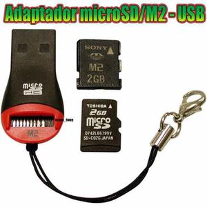 Lector Usb Convertidor Memoria Micro Sd M2 A Usb N95 Juank