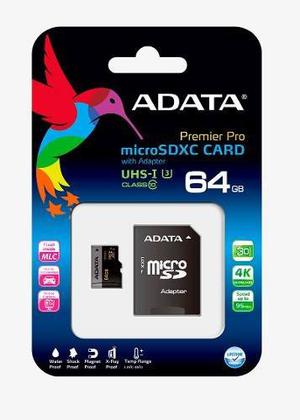 Memoria Micro Sd Adata 64gb Clase 10 Uhs-i U3