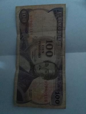 Billete Antiguo 100 Pesos 