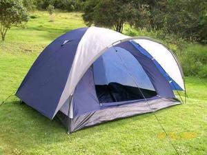 Carpa 4 Personas Con Sobrecarpa Impermeable 800 M De Lluvia