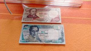 Billete  Y  Pesos De Colombia