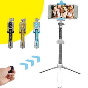 Kit Monopod Bluetooth + Tripode Baston Palo Selfies Celular