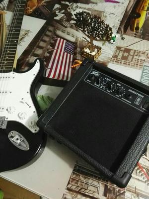 GUITARRA ELECTRICAAMPLIFICADOR 15WESTUCHEY MAS POR CELULAR