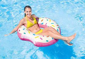 Flotador Dona Inflable Donut Intex Pool Party mt