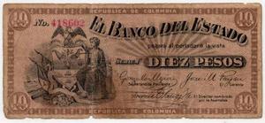 Banco Del Estado 10 Pesos 