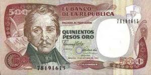 Colombia, 500 Pesos 12 Oct  Bgw405