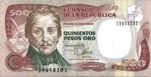 Colombia, 500 Pesos 2 Mar  Bgw407