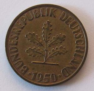  De Alemania Bundesrepublik Deutschland Moneda 10 Pfenn