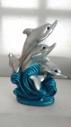 Delfines Metalizados para Mesa