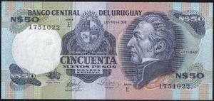 Uruguay 50 Nuevos Pesos Nd P61d Serie E