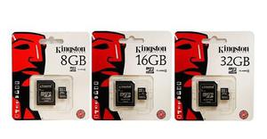 Memoria Micro Sd 16gb Kingston Con Adaptador Celular