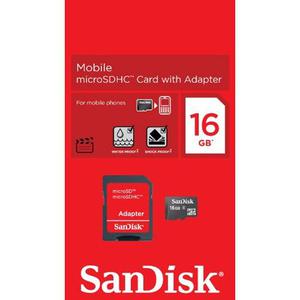 Micro Sd Sandisk 16gb, Somos Distribuidores Autorizados,