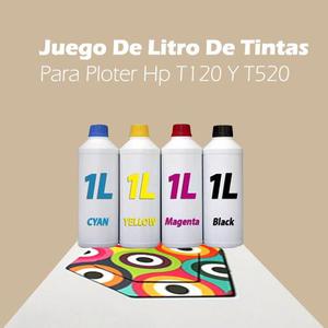 Juego De Litro De Tintas Para Ploter Hp T120 Y T520