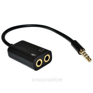 Splitter Divisor Stereo Audio Macho 3.5mm Audifono Y Microfo