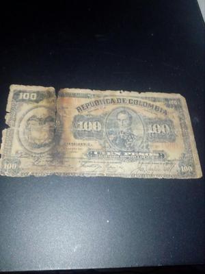 Billete de 100 Pesos  de Colombia