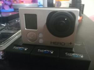 Gopro Hero 3+ Con Carcaza, Cargador Y 3 Baterías.