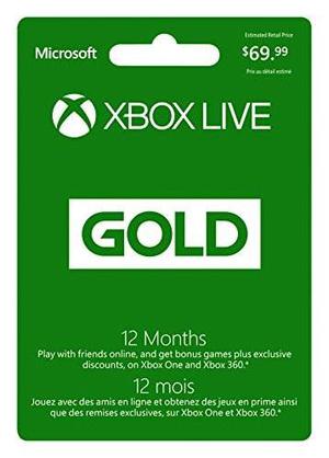 Microsoft Xbox Live Suscripción Tarjeta Para Xbox 360 Xbox