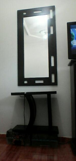 Mesa con Espejo Madera
