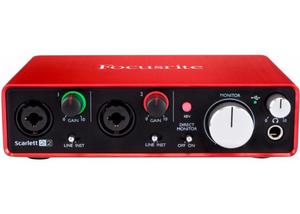 Focusrite Scarlett 2i2 2da Gen 24bit 192khz, Entrega Ya !!