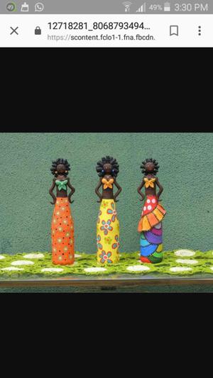 Negritas Africanas en Porcelana Fria
