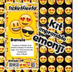 Kit Imprimible Emojis Candy Bar Emoticones