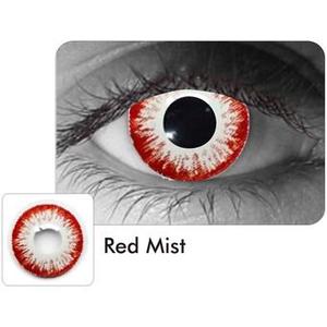 Lentes De Contacto Crazy Halloween Red Mist - Rojo, Blanco