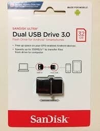 Memoria Usb De 3.0 Dual De 32 Gb Sandisk De 150 Mbs