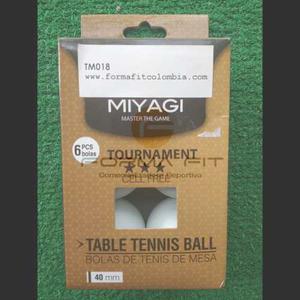 Set De Pelotas Para Ping Pong 3 Estrellas Miyagi 6 Unidades