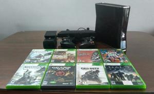 Xbox 360 Slim,250 Gb,2 Controles,10 Juegos,ac Adapter,kinect