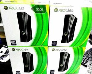 Xbox 360 Slim 500g + 2 Controles + 2 Carga Y Juega + Obsequi
