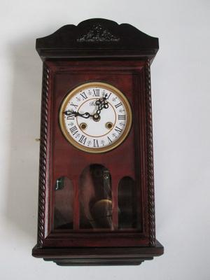 Reloj Péndulo Pared En Madera Con Sonería