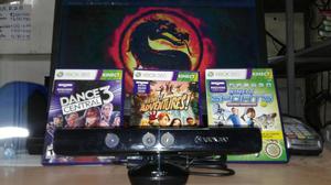 Kinect Original Xbox 360 con 3 Juegazos