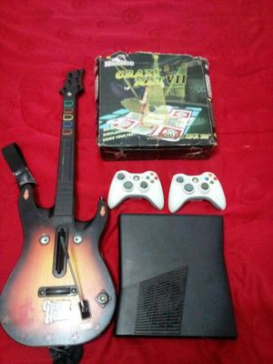 Xbox 360 Slim, Guitarra Original Y Tapet