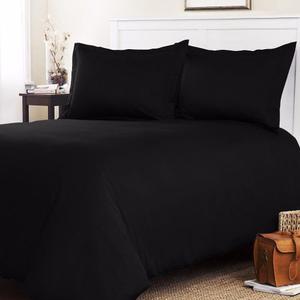 Duvet Negro Queen Gamuzado Funda Plumón+ 2 Fundas