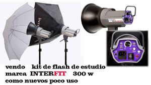 kit de flash de estudio interfit 300 w