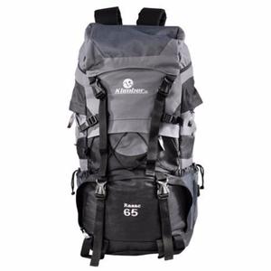 Morral Camping 65 Litros Negro Con Gris