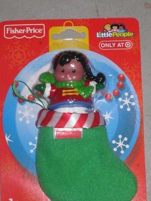 Pequeña Gente Fisher Price Aa Figura Con Minature Stocking