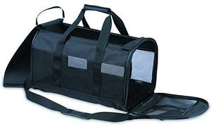 Petmate Soft-sided Carrier Kennel Cab Carrier, Negro, Hasta
